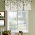 thumbnail image 3 of Eucalyptus Leaves Curtain Valances for Windows, Kitchen Valance Window Treatments Panel 2 Pack, Green Summer Botanical Rustic Rod Pocket Short Curtains for Bathroom Bedroom 42 x 12 Inch, 3 of 8