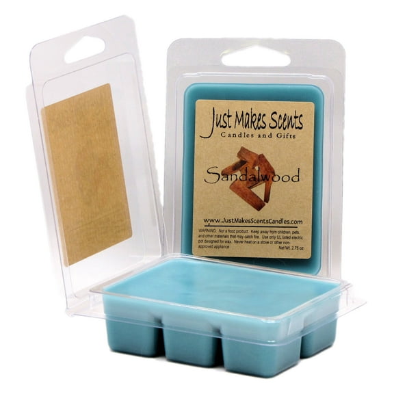 Sandalwood 2-Pack Homemade Soy Wax Melts -Just Makes Scents Candles & Gifts