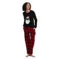 thumbnail image 3 of GLOBAL Women's Cotton Knit Top Flannel Pants Sleepwear Matching Pajamas for Couple Pjs for Family, Size S-3XL, 3 of 6