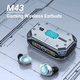thumbnail image 2 of Audífonos in-ear inalámbricos BLOOSOM M43 plateado con luz LED, 2 of 6