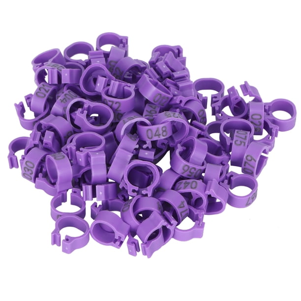 Anillos para patas de pájaros, 100 piezas Anillos para patas de pájaros Anillos para patas de paloma Anillo para patas de aves de corral fiel a su promesa