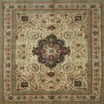 thumbnail image 1 of Ahgly Company Machine Washable Indoor Square Traditional Fall Leaf Brown Green Area Rugs, 6' Square, 1 of 7