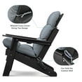 thumbnail image 3 of ATR ART to REAL 2 PCS Indoor or Outdoor Waterproof Adirondack Chair Seat and Back Cushion,Gray, 3 of 14