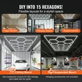 thumbnail image 3 of VEVOR Hexagon Garage Lights 66300LM 15 Grids Honeycomb LED Shop Ceiling Light, 3 of 9