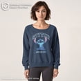 thumbnail image 2 of Disney's Lilo & Stitch Weird But Cute Stitch Crest Juniors' Graphic Pullover Color: Blue Heather Size: X LARGE, 2 of 8