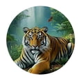 thumbnail image 4 of Autua Tiger Jungle Waterfall Round Tablecloth Stain-Resistant 100% Polyester 38"-42, 4 of 8