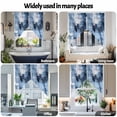 thumbnail image 6 of Abstract Mottled Texture Swag Curtain Valance for Windows, White Blue Oil Painting Window Treatments Short Swag Topper for Kitchen Windows Bathroom Bedroom, 36"x63", 6 of 8