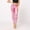 Pink, variant on Idoravan Women's Size Pants Womens Fashion Casual Bronzing Imitation Leather Slimming And Not Easy To Fade Ninth Pants