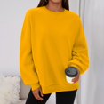 thumbnail image 6 of HAJWOH Crew Neck Sweatshirts Women Fall Oversized Crewneck Sweatshirt Vintage Fleece Pullover Loose Fit Cute Y2K Hoodie, 6 of 6