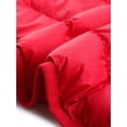 thumbnail image 5 of CHAQUETA DE PLUMAS CON CAPUCHA PARA MUJERES INSPIRADA CHIC, CORTA, EMPACABLE, ULTRA LIGERA, INVIERNO, TALLA 3XL, ROJA, 5 of 5
