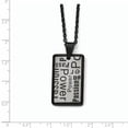 thumbnail image 2 of Chisel Stainless Steel Brushed and Polished Black IP-plated Power and Passion Pendant on a 22 inch Cable Chain Necklace, 2 of 2