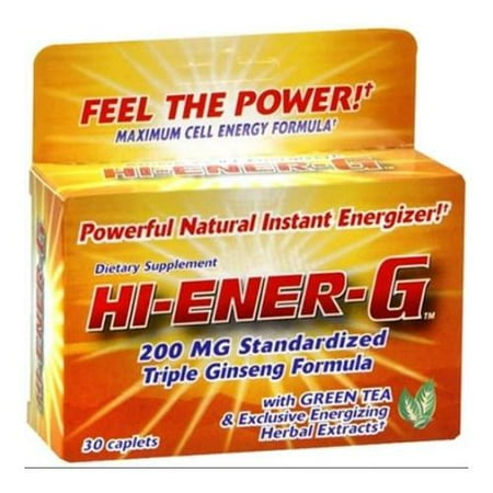 Instant Korean Panax Ginseng - 2 Pack Windmill Hi Ener G 200Mg Triple Ginseng Supplement 30 Caplets Each