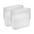 thumbnail image 1 of Sterilite 6.25x6.25x15 Inch Narrow Storage Bin with Carry Handles (16 Pack), 1 of 6
