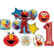 Elmo 1st Birthday Party Supplies Sesame Street Balloon Bouquet Decorations