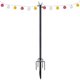 thumbnail image 1 of Set of 2 Fairy Lights Poles, 3 Metres, Outdoor Hanging Poles with Hooks for Camping, Patio and Garden, 1 of 5