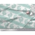 thumbnail image 2 of Soimoi Poly Georgette Fabric Peacock Block Print Sewing Fabric Yard 42 Inch Wide, 2 of 3