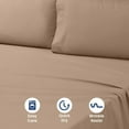 thumbnail image 5 of Martex Cotton Rich Wrinkle Resistant Bed Pillowcase Pair - Soft Brushed Cotton Blend Finish, King Pillowcases, Khaki, 5 of 6