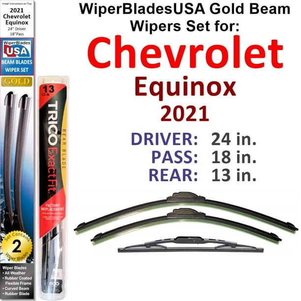 2021 Chevrolet Equinox Beam Wiper Blades Wipers WBUSA (Set of 3) w/Rear