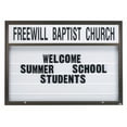 thumbnail image 2 of Aarco DMBM5272BK Double Sided Marquee with Header - Black, 2 of 7