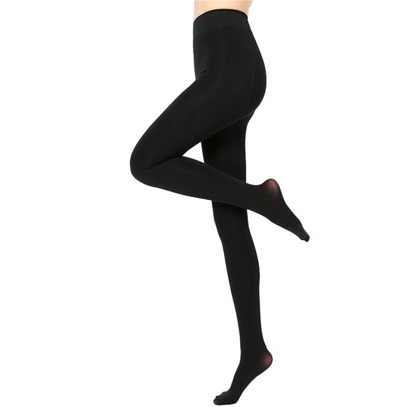 GDREDA Womens Opaque Warm Fleece Lined Tights Warm Winter Thermal Tights Black,One Size