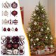 thumbnail image 4 of Juego de 48 adornos navideños en forma de bolas | Decoraciones para el árbol de Navidad | Bolas de plástico para decorar el árbol, 4 of 7