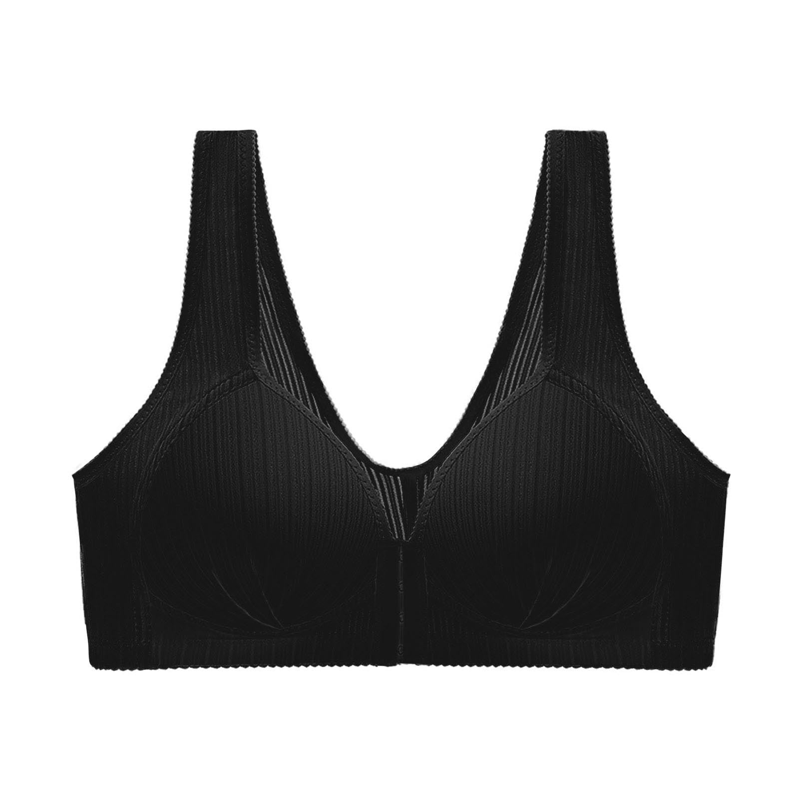 YWDJ Bras for Women Push Up No Underwire Plus Size Front Closure Front Clip  Zip Front Front Snap Front Hook Front Close Everyday for Elderly for Sagging  Breasts Soild Wire Free Front