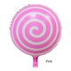 thumbnail image 5 of Globo de película de aluminio con forma de piruleta redonda de 18 pulgadas, globo con forma de molino de viento y caramelo, suministros para decoración de fiestas de cumpleaños, 5 of 6