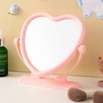 thumbnail image 4 of Shisuyan Heart Shaped Tabletop Mirror Table Desk Vanity Makeup Portable Double-sided Mirror, 4 of 9