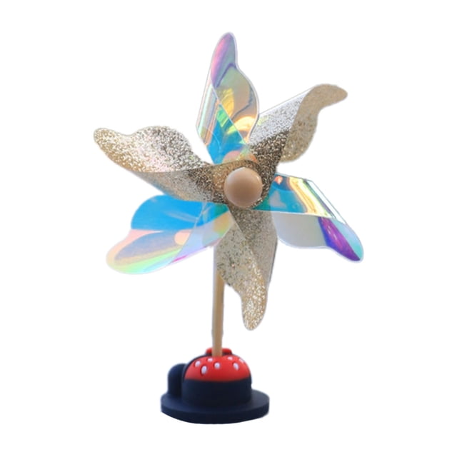 Car Mirror Bird Deterrent, Reflective Pin Wheels Bird Repellent, Decorative Car Accessory Easy to Install
