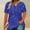 Dark Blue, variant on FAHXNVB Women's Plus Size T-Shirts V-Neck Graphic Print Soft Cotton Short Sleeve Breathable Tees Tops Fashion Casual Cozy Loose Shirts,XXL,Blue