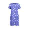 thumbnail image 3 of Womens Nightgowns Plus Size Casual Sleep Dress Women's Plus Heart Print Short Sleeve Round Neck Medium Stretch Loose Nightdress Valentine's Day Nightdress, 3 of 3