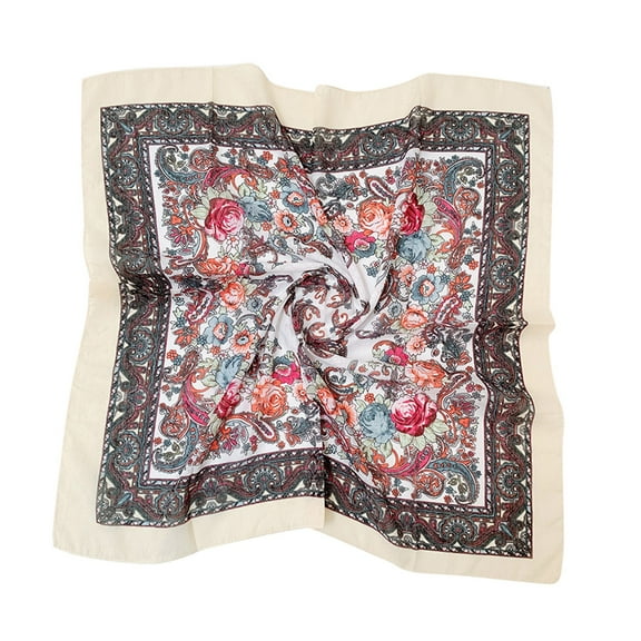 Baberdicy Paisley Square Scarf, Head Scarf Scarfs Wrap Scarf Scarf for Islam Lady Print Muslim Neck Neckerchief Head Women Travel Wrap Cashew Folk-Custom Shawl Scarf Women Scarves, A, One Size