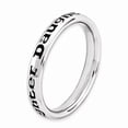 thumbnail image 3 of 925 Sterling Silver Stackable Expressions Polished Enameled Daughter Ring Size: 7; for Adults and Teens; for Women and Men, 3 of 5