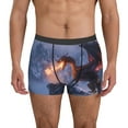 thumbnail image 2 of KLL Winter Fire Dragon Men's Cotton Boxer Briefs Underwear-Medium, 2 of 7