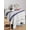 Grey, variant on Beige Stripe Table Cloth, Modern Abstract Art Navy Blue Striped Rustic Waterproof Tablecloth for Square Tables, Reusable Washable Fabric Table Cover for Restaurant Kitchen Dining Tables 54"x54"