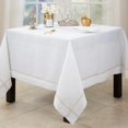 thumbnail image 2 of Fennco Styles Gold Embroidered Border Tablecloth 72" W X 72" L - Metallic Design Square Table Cover for Home Décor, Everyday Use, Christmas, Banquets and Special Events, 2 of 3