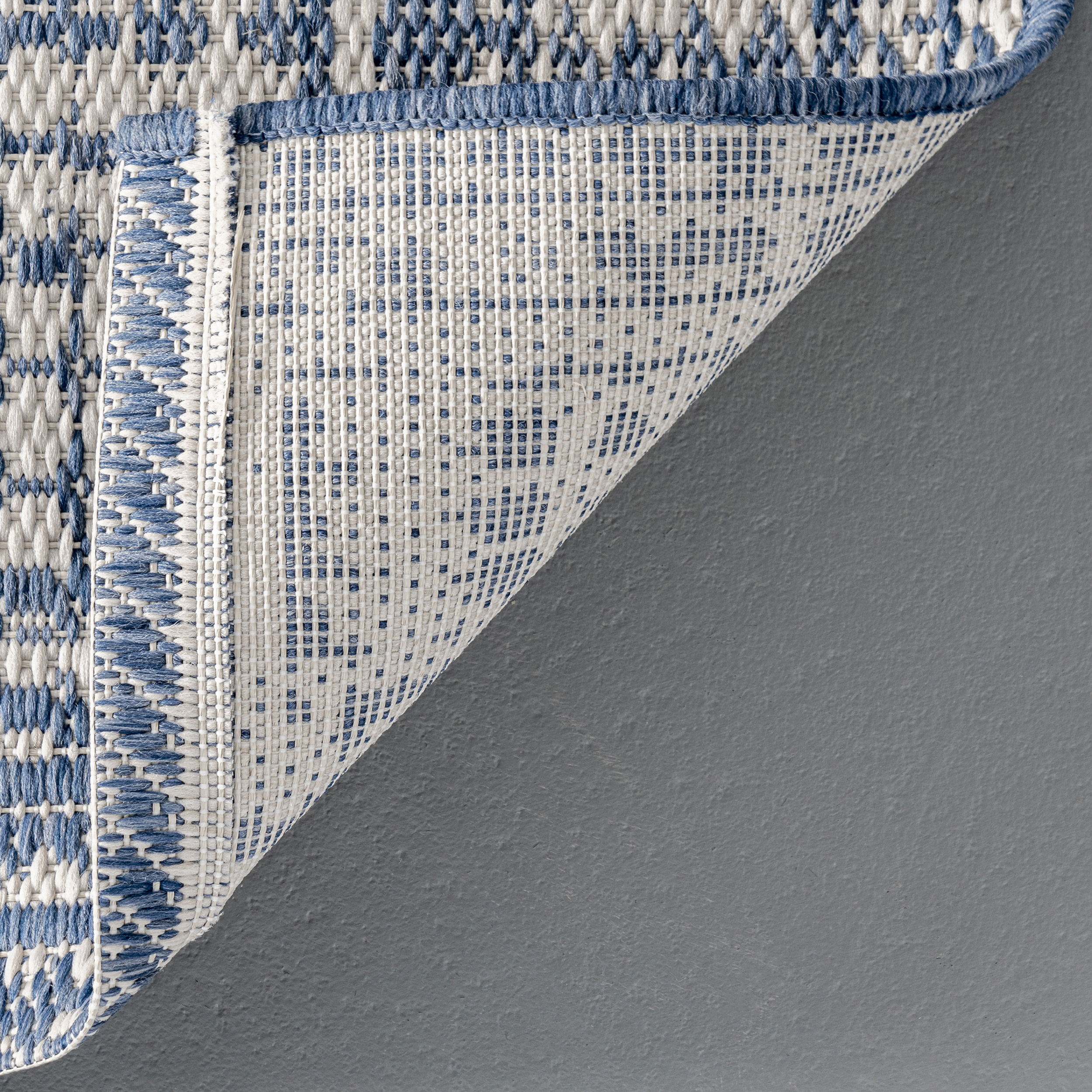 nuLOOM Rana Border Indoor/Outdoor Area Rug, 8' 6" x 12', Blue