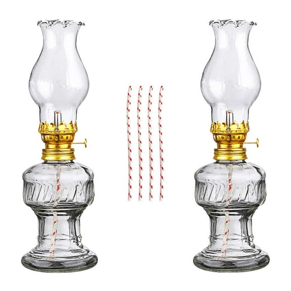 2 Sets Retro Kerosene Lamp Lantern Home Kerosene Oil Lamp Antique Oil Lamp Kerosene Lamp for Home Office