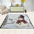 thumbnail image 3 of BZSMCE Vintage Area Rugs Snowman Playing in Forest Creative Area For Home, 3 of 7