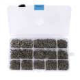 thumbnail image 1 of Juego de anzuelos de pesca Ishni con tubo de anzuelo en caja de 1600 piezas con anzuelo de púas y orificio, 1 of 5