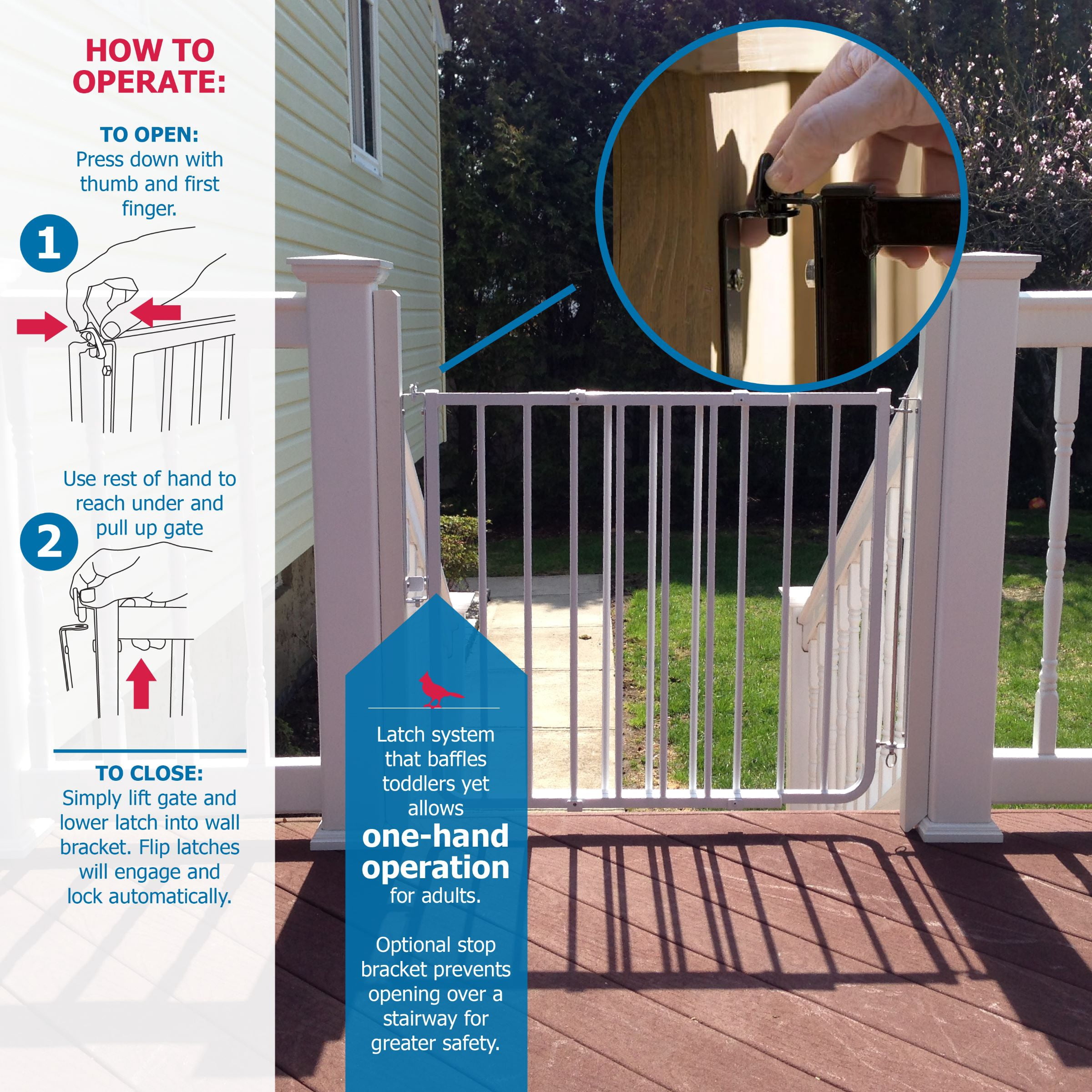 Cardinal Gates Outdoor Safety Gate - White