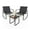 Black, variant on DWVO 3 Piece Texilene Steel Outdoor Patio Bar Set, Black
