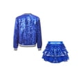 thumbnail image 4 of Miutii Kids Girls Two Piece Modern Jazz Dancewear Sequins Latin Dance Skirts Outfits Hip Hop Performance Clothes Set Royal Blue 12, 4 of 6