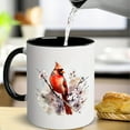 thumbnail image 5 of 1pc Cardinal Coffee Mug, 11oz Ceramic Cup with Elegant Red Bird Design, Microwave & Dishwasher Safe, Ideal for Home or Office Use, Unique Novelty Gift for Bird Lovers, 5 of 8