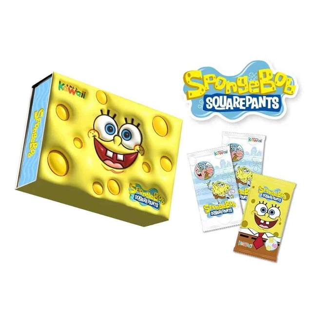 Tarjeta de Bob Esponja, Bob Patricio, Estrella, Calamardo, lindas y divertidas tarjetas de colección de playa en Bikini