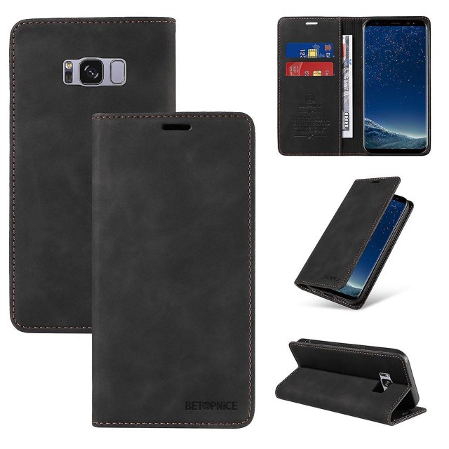 Funda Para Samsung Galaxy S8 Funda Protectora Magnética Tipo Cartera De Cuero Compatible Con Samsung Ga