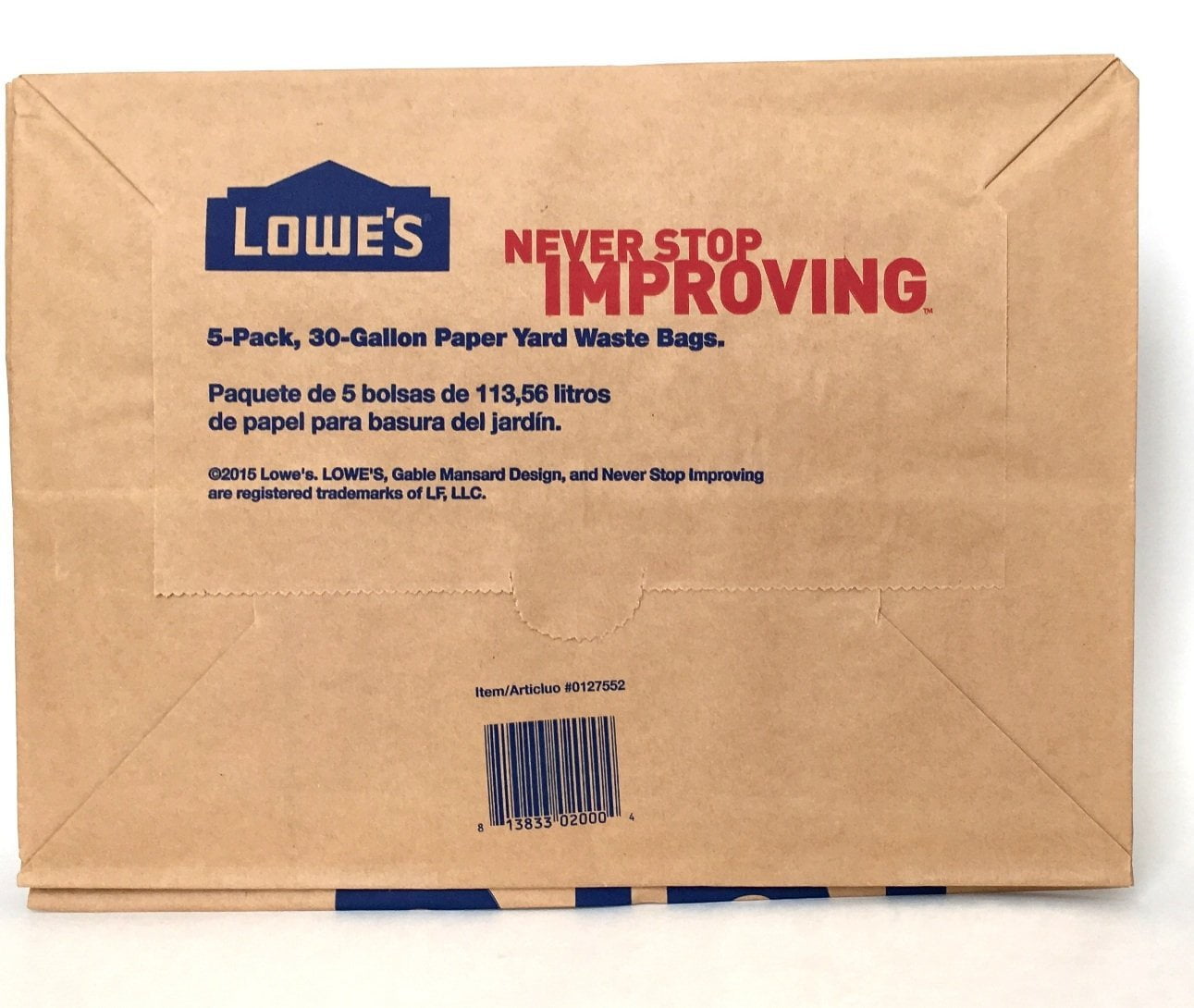 The Home Depot 30 Gal. Paper Lawn and Leaf Bags - 5 Pack HDLL1635