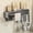 Gray (40x6.8x6cm), variant on Magnetic Knife Holder, Magnetic Knife Bar, Wall Mounted Knife Rack, Multifunctional Kitchen Organizer, No-Drill Installation, Iron and ABS, Removable Chopstick Cage, Hooks for Utensils, 1 Piece