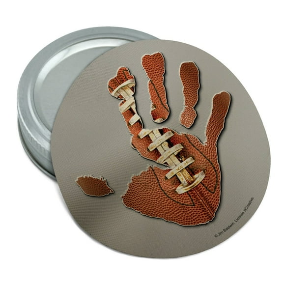 Hand Print Football Get a Grip Round Rubber Non-Slip Jar Gripper Lid Opener