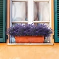 thumbnail image 6 of ZOELNIC Outdoor Plants Artificial for Porch 8 Bundles Artificial Flowers Outdoor UV Resistant Fake Flowers No Fade Faux Plastic Plants Outside Indoor Decorations, Purple, 6 of 12